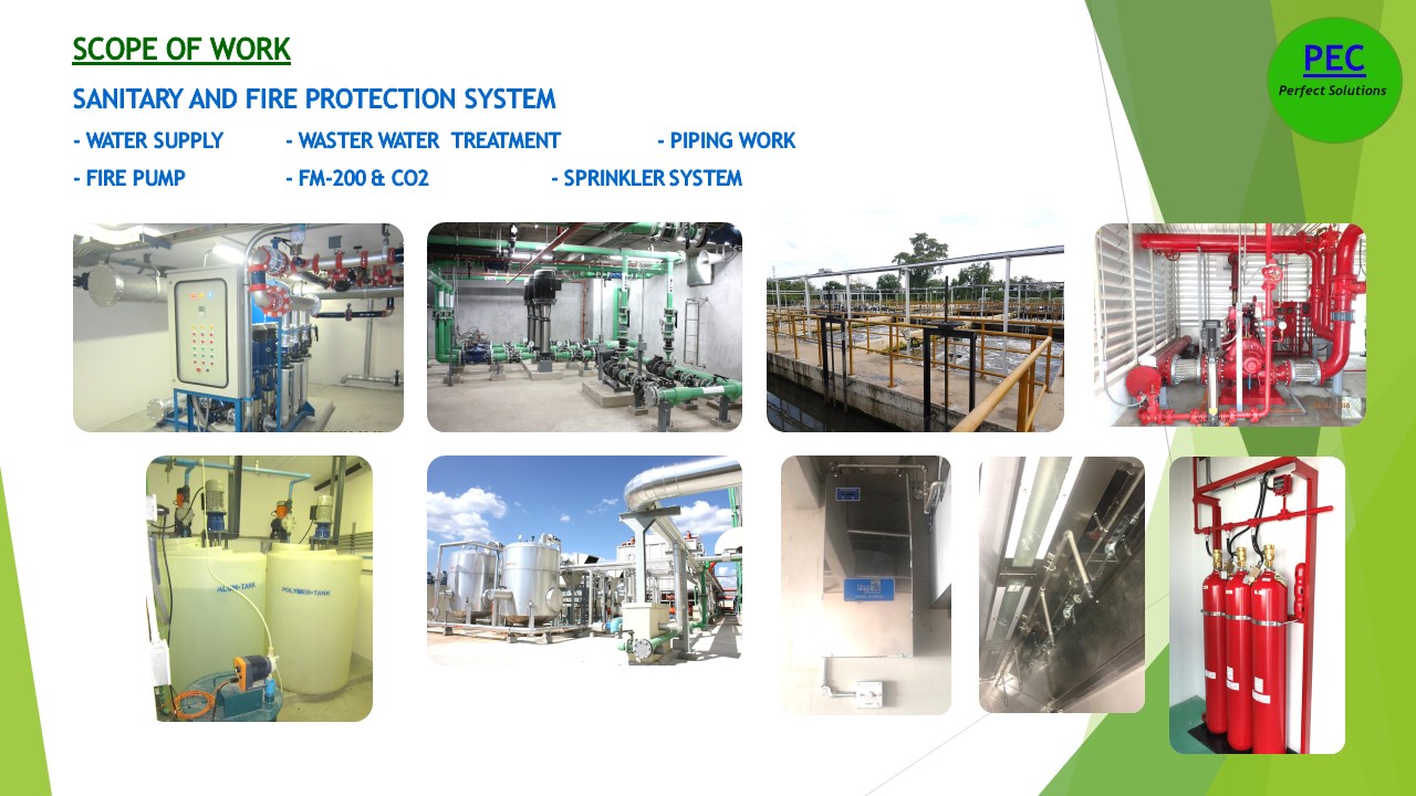 Scope of work sanitary and fire protection system